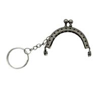 Cadre de sac à main en métal de 5,1 cm en forme d'arche en métal avec fermoir à mousqueton pour pochette en cuir et sac à main à coudre, b, One Size