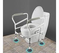 Cadre de Sécurité pour Toilettes, Accoudoirs de Toilettes, Barre WC pour Handicapé, S'adapte à n'importe quelle toilette, Pinces rotatives à 360°, Barre d'Appui Toilette, Armature de toilettes