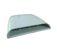 Cadre de sortie d'air de capot Panneau Modification Garniture Extérieure Décoratif Couverture Prise Ventilation Scoop Capot Admission Flux D'air Capot Bonnet Voiture Universel 27x25x3cm(White)
