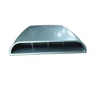 Cadre de sortie d'air de capot Panneau Modification Garniture Extérieure Décoratif Couverture Prise Ventilation Scoop Capot Admission Flux D'air Capot Bonnet Voiture Universel 27x25x3cm(Silver)