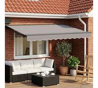 vidaXL Cadre de store manuel avec LEDs Anthracite 3 x 2,5 m Aluminium