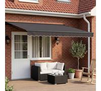 Cadre de store manuel avec LEDs Polyester avec revêtement PU Auvent vidaXL vidaX