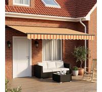 vidaXL Cadre de store manuel - Polyester revêtu PU avec LEDs