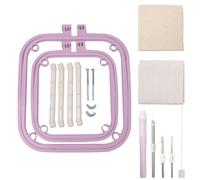 Cadre de support de broderie - Kit de cerceau - Accessoire de punch Needle - Artisanat créatif - Aide pour projet de - Tissu - Artisanat - Apprentissage - Projet - Cadeau passe-temps