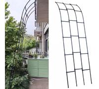 Cadre de support en acier métallique, arche de pergola facile à monter pour diverses plantes grimpantes, mariage, jardin et fête, large support de tonnelle - Noir (90 cm x 290 cm)