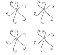Cadre de support réglable en métal réutilisable pour plantes de petite et moyenne taille, intérieur et extérieur, robuste, empilable, économie d'espace, options d'installation facile 1 ou 4 pièces (4