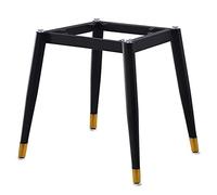 Cadre de table moderne en métal avec pieds réglables pour café, salle à manger et bureau - Hauteur 73 cm, pieds dorés, poutre centrale 120 x 120 cm, parfait pour salon et mobilier