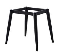 Cadre de table moderne en métal avec pieds réglables pour café, salle à manger et bureau - Hauteur 73 cm, poutre centrale 120 x 120 cm, protection du sol, design noir élégant.