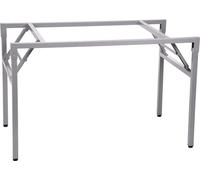 Cadre de table pliant, bureau NY-A024, pour bureau, hôtel, restaurant, dimensions 136x66x72,5 cm, gris