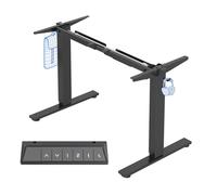Cadre de table réglable en hauteur FlexiSpot avec 2 crochets, mémoire de hauteur et affichage LED, pieds de table réglables en hauteur électriquement - noir