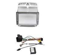 Cadre De Tableau De Bord Audio DVD 9 Pouces pour Peugeot 307 307CC (2002-2013)(Frame Cable Silver)