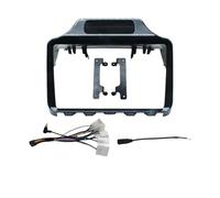Cadre de Tableau de Bord Façade d'autoradio 9 Pouces 2DIN avec Faisceau de câbles, connecteur et câble d'alimentation, Compatible avec Toyota IQ 2008-2016 Cadre(Frame Cable)