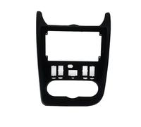 Cadre de Tableau de Bord Façade de Panneau de Radio 9 Pouces Compatible avec Renault Logan Sandero Dacia Duster Double DIN Seat Leon 2007-2013(Only Frame-Black)