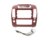 Cadre de Tableau de Bord Kit d'adaptation de façade de châssis pour autoradio Android, Compatible avec Nissan Navara D40, Frontier et Pathfinder.(Full Set A Mod Red)