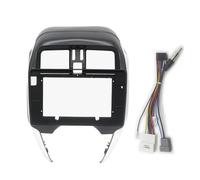 Cadre de Tableau de Bord Kit de façade d'autoradio Compatible avec Nissan Micra March Versa Note Livina Almera Latio Sunny Juke(Fascia and Cable 10.1 inch)