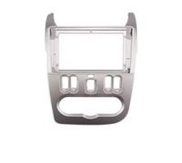 Cadre de Tableau de Bord Panneau de Navigation Façade d'autoradio 2 DIN Compatible avec Renault Logan, Sandero. Adaptateur Double Cadre pour Panneau CD et Garniture de Tableau de Bord.(Only Frame)
