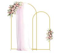 Cadre de Toile de Fond en Arc métallique, Support d'arche, for décorations de Mariage, Utilisation DIY, adapté aux Mariages en Plein air(Three-Piece Set)