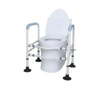 Cadre de toilette réglable en hauteur et en largeur, barres de sécurité pour salle de bain, dispositifs d'assistance pour personnes handicapées et personnes âgées, compatible avec toutes les t 2 sets