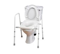 Cadre de toilette Stirling réglable de Homecraft Support ajustable en hauteur et largeur Aide les personnes âgées et les personnes handicapées à s'asseoir et à se tenir debout de manière indépendante