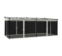 Cadre de tonnelle 6 x 3 m avec parois en filet, structure en acier pour jardin, terrasse et camping, résistant aux intempéries et durable, idéal pour les familles et les événements en plein air