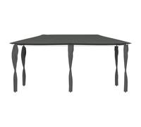Cadre de tonnelle en acier avec tissu gris 160 g/m², 2,98 x 5,3 x 2,59 m - Idéal pour le jardin, la terrasse et les événements extérieurs - Robuste et résistant aux intempéries