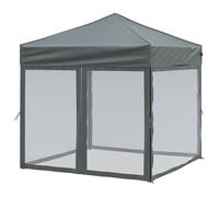 Cadre de tonnelle pliable 2 x 2 m avec parois latérales en 100 % polyester - Idéal pour le jardin, le camping et les événements en plein air - Robuste et résistant aux intempéries