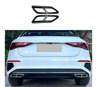 Cadre de tuyau d'échappement, couvercle de sortie de voiture pour Audi A3 8Y S Line Sportback Sedan 2021 2022 2023, ABS, noir/carbone/argent,A-black