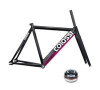 Cadre de vélo à pignon fixe 700C 53 55 57CM avec fourche en carbone 68mm BB