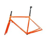 Cadre de vélo de route 700C 44 cm, 47 cm, 50 cm, 53 cm, 56 cm, cadre en acier Cr-Mo, freins C/freins sur jante, fourche en fibre de carbone, cadre à dégagement rapide F100 mm R130 mm QR BSA BB68
