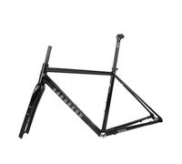 Cadre de vélo de route 700C, cadre gravel 44 cm/47 cm/50 cm/53 cm/56 cm, cadre en alliage d'aluminium avec freins à disque et fourche en fibre de carbone, axe traversant F12 x 100 mm R12 x 142 mm