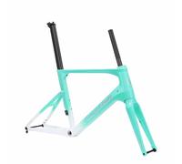 Cadre De Vélo De Route BMX 451 20 Pouces en Fibre De Carbone, Axe Traversant F12×100mm R12×142mm, Freins À Disque， Acheminement Interne Complet, Pneus 20×1-3/8(Groen)