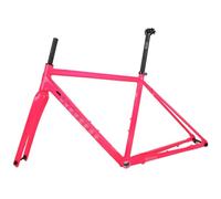 Cadre de vélo de route gravel en alliage d'aluminium 700C avec freins à disque, fourche en fibre de carbone de 44, 47, 50, 53 et 56 cm, axe traversant F100 12 mm, acheminement interne R142 12 mm.