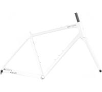 Cadre De Vélo Gravel 700C Tailles 45/48/51/54 Cm avec Fourche en Carbone, Axe Traversant 12 X 100 Mm Ou 12 X 142 Mm, Freins À Disque, Cadre De Vélo De Route en Alliage D'aluminium White,48MM