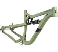 Cadre De VTT 29 Pouces Tout Suspendu en Alliage D'aluminium Boost, Amortisseur Arrière À Air De 148 Mm, Cadre Souple S/M/L, Câblage Interne Green,M165-175CM