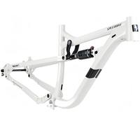 Cadre De VTT 29 Pouces Tout Suspendu en Alliage D'aluminium Boost, Amortisseur Arrière À Air De 148 Mm, Cadre Souple S/M/L, Câblage Interne White,S150-160CM