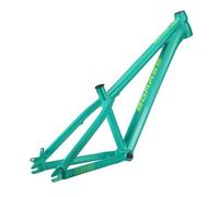 Cadre de VTT semi-rigide 26 pouces BSA BB73 mm 12,9 pouces, cadre de vélo de dirt jump avec freins à disque, cadre rigide en alliage d'aluminium 10 x 135 mm, cadre à dégagement rapide pour DJ/4X (Vert