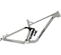 Cadre De VTT Suspendu 27,5"/29",Débattement De 140 Mm, Freins À Disque, Cadre De Descente DH/AM/XC,Axe Traversant 12X148 Mm,Cadre Enduro,Cadre 16"/18" avec Amortisseurs Arrière Gray,L(18'')