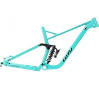 Cadre De VTT Suspendu 27,5"/29",Débattement De 140 Mm, Freins À Disque, Cadre De Descente DH/AM/XC,Axe Traversant 12X148 Mm,Cadre Enduro,Cadre 16"/18" avec Amortisseurs Arrière Green,M(16'')