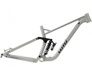 Cadre De VTT Suspendu 27,5"/29",Débattement De 140 Mm, Freins À Disque, Cadre De Descente DH/AM/XC,Axe Traversant 12X148 Mm,Cadre Enduro,Cadre 16"/18" avec Amortisseurs Arrière Gray,M(16'')