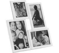 Balvi Cadre photo Isernia décalé 4 photos blanc plastique 30x30 cm à poser