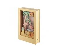 Cadre décoratif en bois à motif 3D - 20 x 30 x 6,7 cm - Flamant