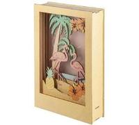 Cadre décoratif en bois à motif 3D - 20 x 30 x 6,7 cm - Flamant - Rayher Beige G