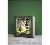 Cadre décoratif en bois à motif 3D - 24 x 24 x 6,5 cm - Toucan - Rayher Beige G