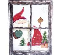 Cadre décoratif en bois trompe-l’œil ''Fenêtre'' - Père Noël Incolore G