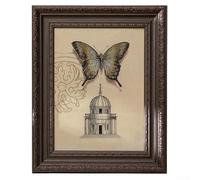 Cadre décoratif en résine de 17,8 cm pour affichage de photos ou d'œuvres d'art de style vintage classique pour la maison ou le bureau (D)