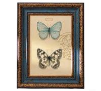 Cadre décoratif en résine de 17,8 cm pour affichage de photos ou d'œuvres d'art de style vintage classique pour la maison ou le bureau (B)