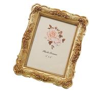 Cadre décoratif en résine européenne avec fleurs pour décoration de la maison, mur ou table, image en relief, photo dorée antique avec façade en verre pour accrocher ou poser sur une table, décoration