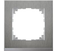 Cadre décoratif Merten simple inox/aluminium MEG4010-3646