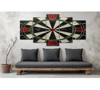 Cadre Decoration Murale Jeu De Fléchettes Tableau 5 Panneaux sur Toile Noir Art Mural Moderne Grand Format pour Chambre, Salon, Maison