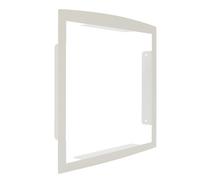 Cadre d'encastrement décoratif pour boîtes aux lettres Renz - blanc 9016 brilla